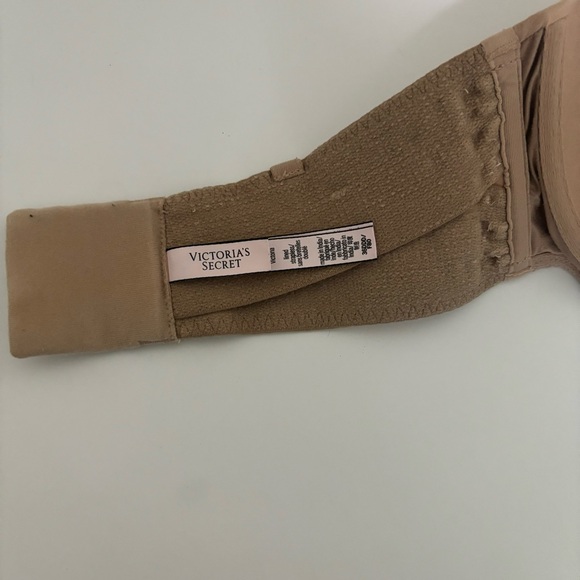 VICTORIAS SECRET BODY BY VICTORIA Lightly Lined Smooth Strapless Bra Tan 36DDD - Picture 8 of 9